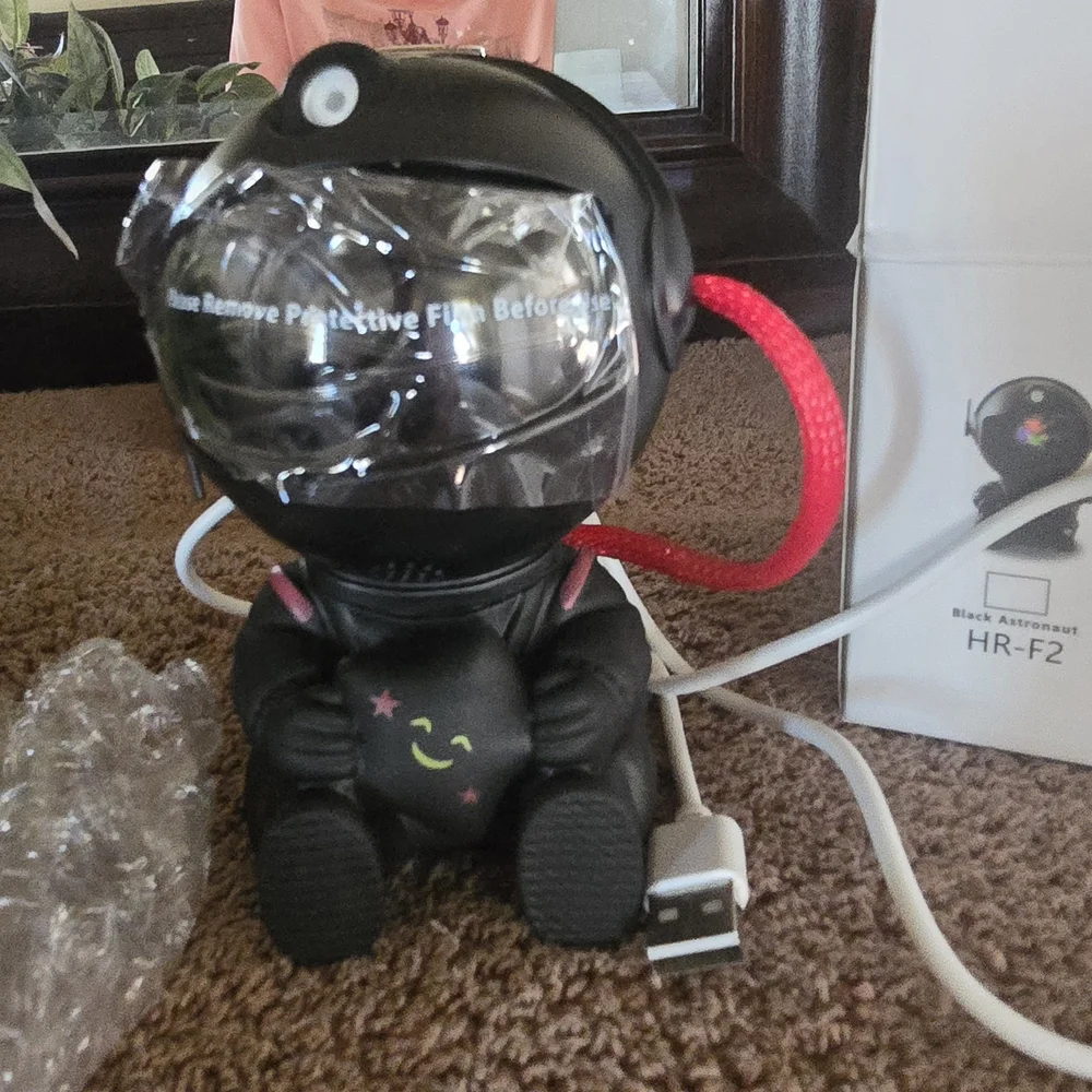 Black VR Headset Accessory with Red Cable - Unknown Brand